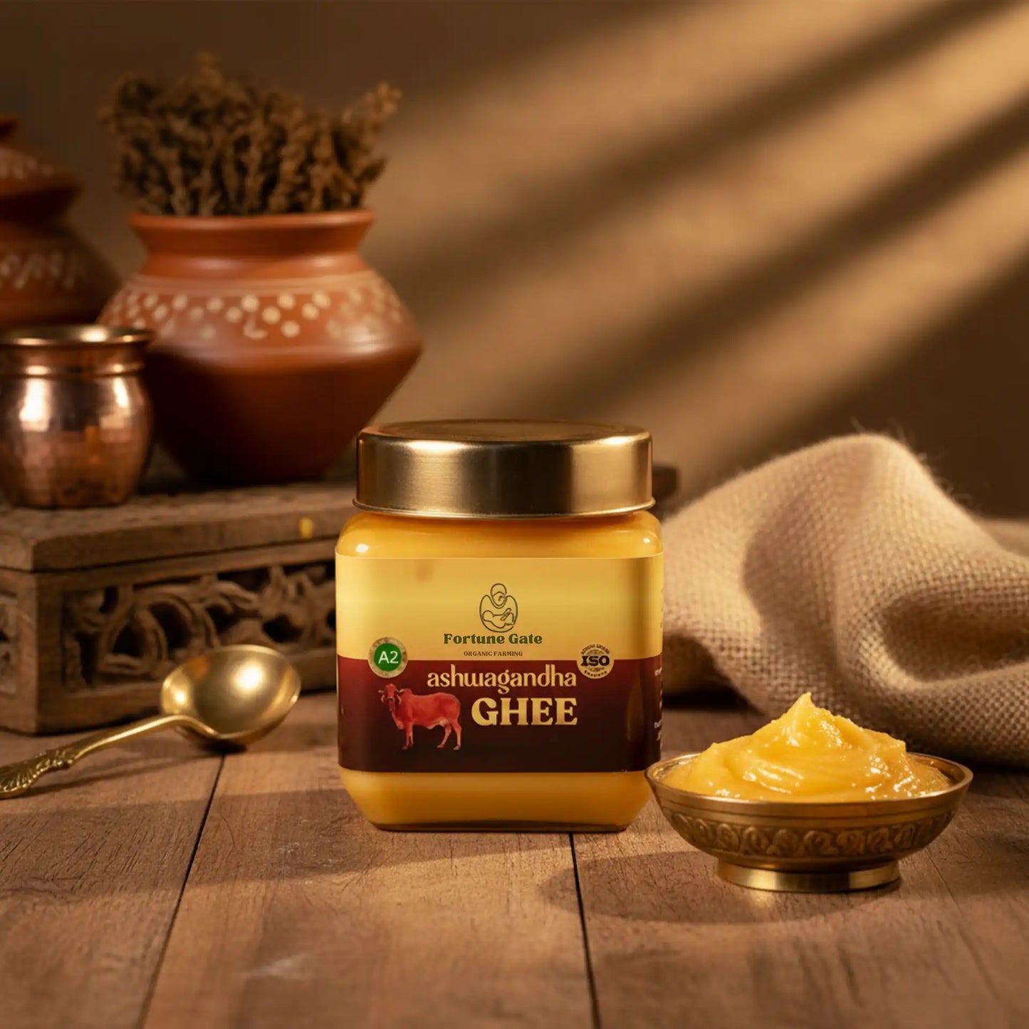 Ashwagandha A2 Bilona Ghee – Ayurvedic Wellness Ghee