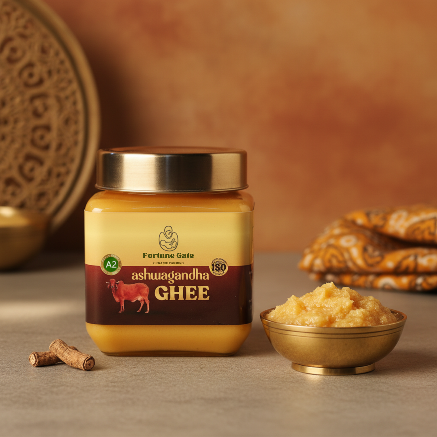 ASHWAGANDHA Bilona Ghee 500 G | Gir Cow A2 Milk