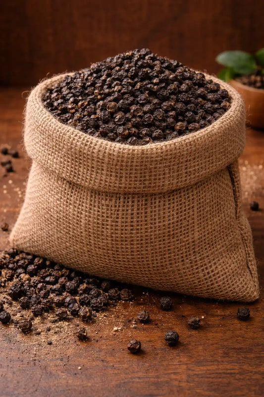 Premium Kerala Whole Black Pepper in Glass Jar – The King of Spices, Gift‑Ready