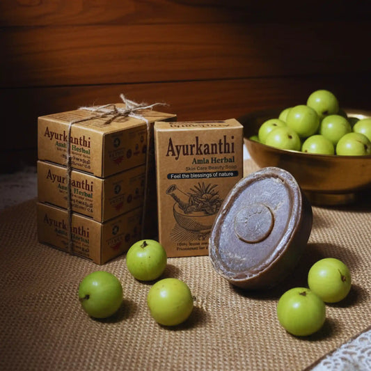 Ayurkanthi Amla Herbal Soap – 100% Handmade | Chemical-Free Cold‑Processed Soap