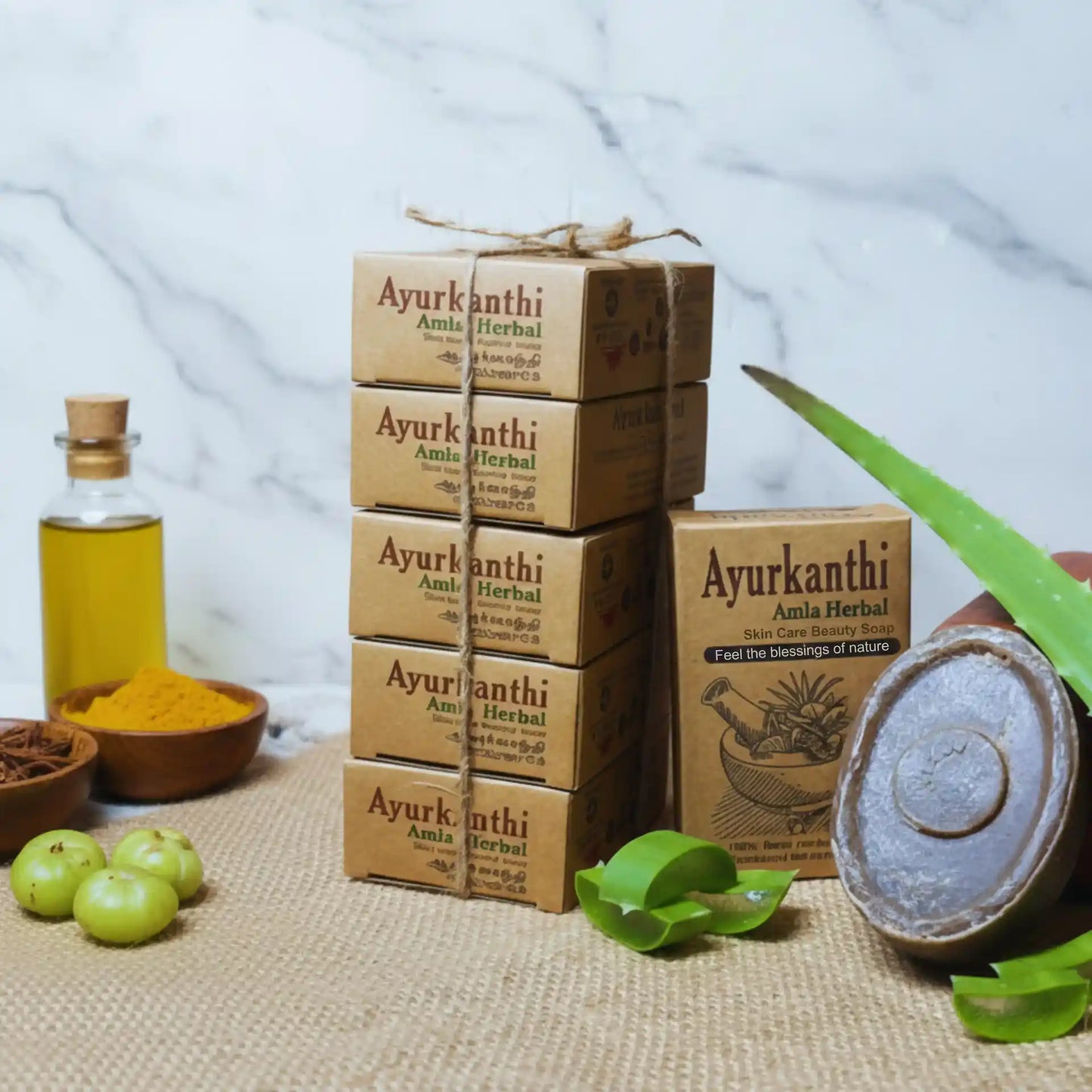 Ayurkanthi Amla Herbal Soap – 100% Handmade | Chemical-Free Cold‑Processed Soap