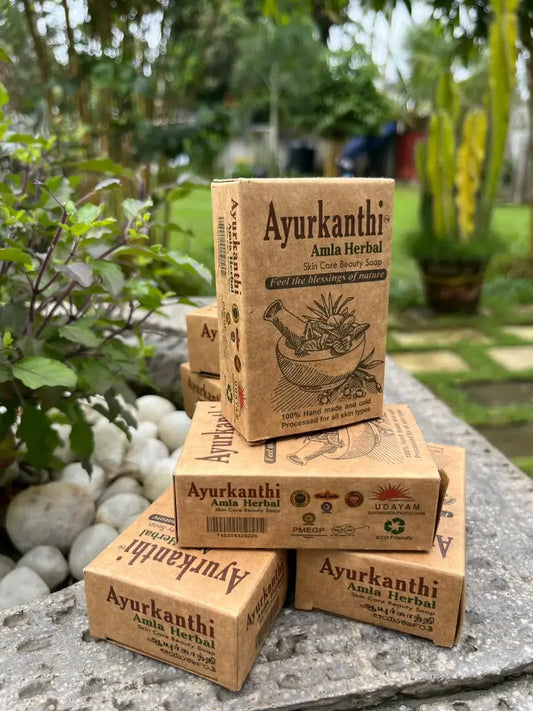 Ayurkanthi Amla Herbal Soap – 100% Handmade | Chemical-Free Cold‑Processed Soap