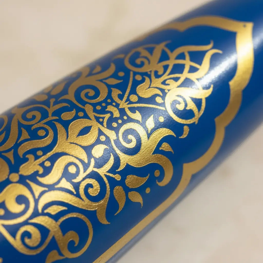 Handcrafted Painted Persian Meel – Traditional Wooden Fitness & Home Decor Piece | 8-9 kg X 2.3 Feet