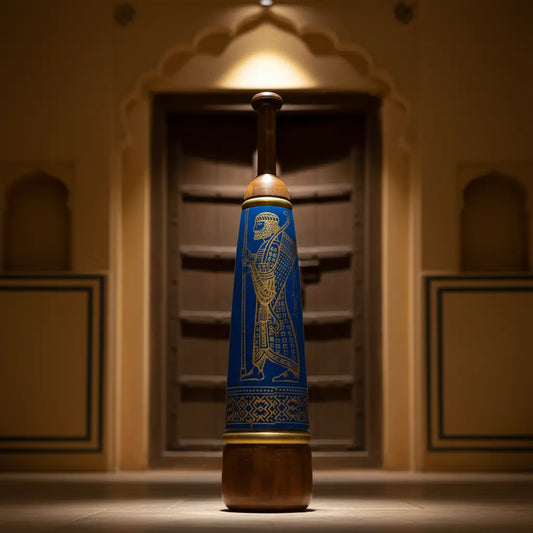 Handcrafted Painted Persian Meel – Traditional Wooden Fitness & Home Decor Piece | 8-9 kg X 2.3 Feet