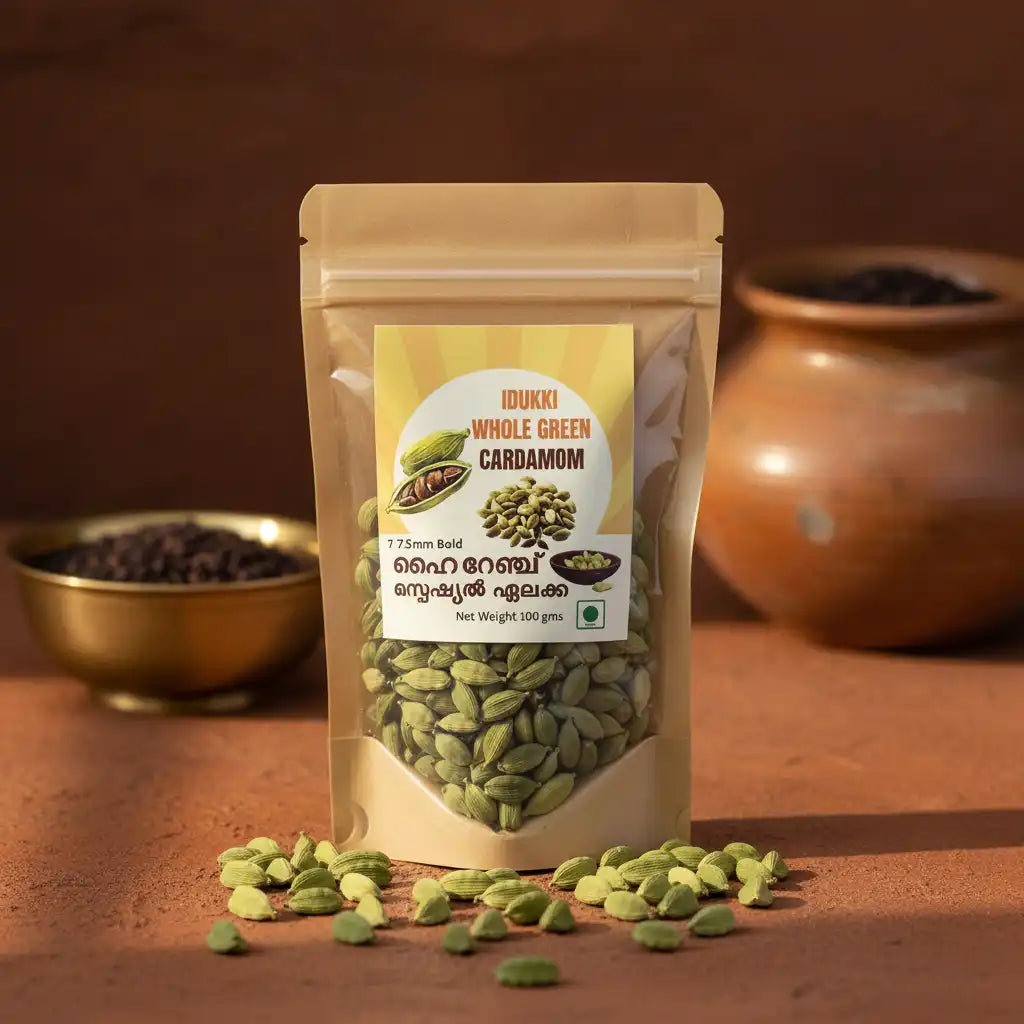 7-7.5mm Kerala Green Cardamom (Bold) | Elaichi – The Fragrant Classic