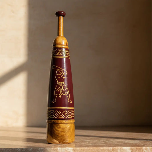 Handcrafted Painted Persian Meel – Traditional Wooden Fitness & Premium Décor Piece | 8-9 kg X 2.3 Feet