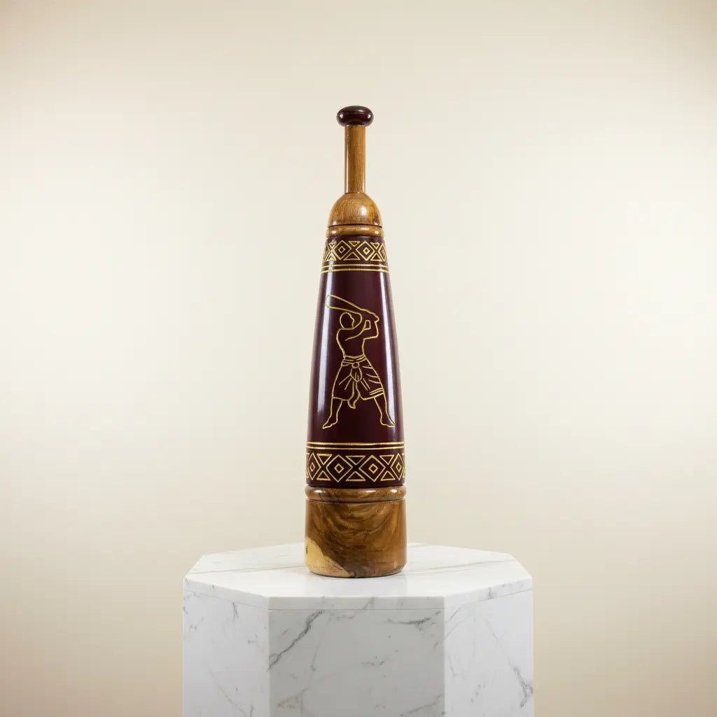 Handcrafted Painted Persian Meel – Traditional Wooden Fitness & Premium Décor Piece | 8-9 kg X 2.3 Feet